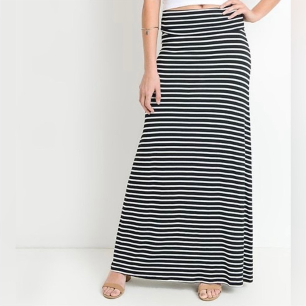 NEW J Crew Black & White Maxi Skirt